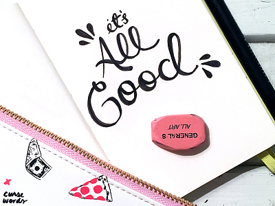 It's All Good allgood handlettering lettering positivity practice typography