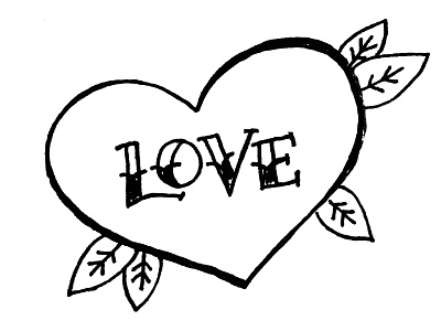 Love Tattoo drawing heart illustration lettering love process tattoo