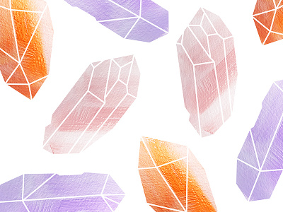 Crystals 30daychallenge crystals drawing icon illustration painted painting pattern practice surfacedesign texture witchy