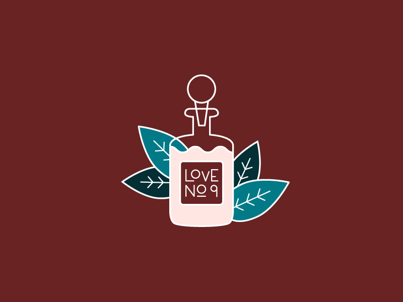 Potions lovepotion potions leaves plants design witchy 30daychallenge practice icon illustration drawing