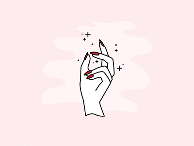 Magic Hand drawing hand hands icon illustration magic manicure nails practice sparkle witch witchy