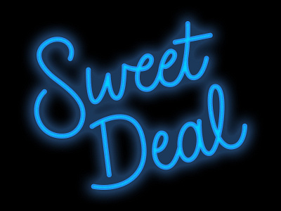 Sweet Deal blackfriday cybermonday digital glow handlettering illustration illustration design lettering neon sale script sweet typography