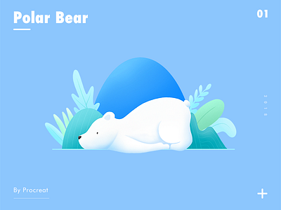 Polar Bear bear bule illustration ui