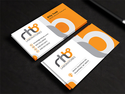 RHB Labs BC bc branding business card design illustration logo typography vector visiting card