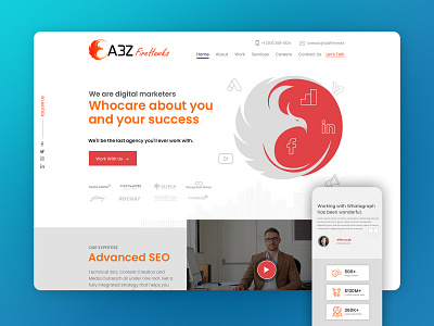 A3Z branding design digital mar typography ui ux web website