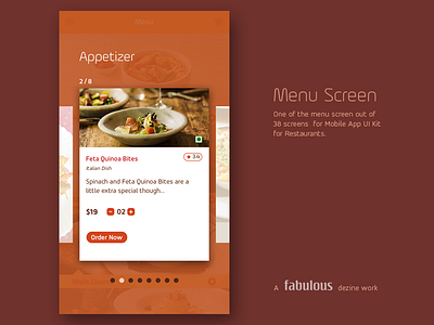 Upcoming Mobile App Ui Kit Submenu mobile app resaturant menu ui kit