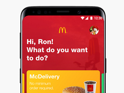 Mcdonald S App Redesign Concept fast food food photoshop redesign ui ux xd