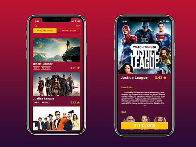 Movie Ticket Booking Concept App booking concept design movies ticketing ui ux