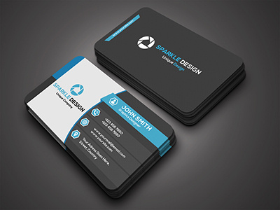 Corporate Business Card 300 dpi bc black blue business card card corporate business card creative business card green print vc visiting card