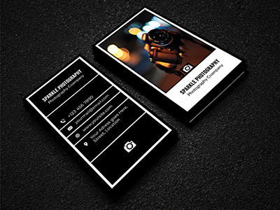 Photography Company Business Card modern business card photography business card visiting card vc bc 300 dpi print black green card corporate business card creative business card