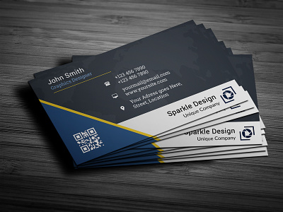 Corporate Business Card 300 dpi bc black blue business card card cmyk color corporate business card creative business card green modern business card modern card name card print qrcode template vc visiting card