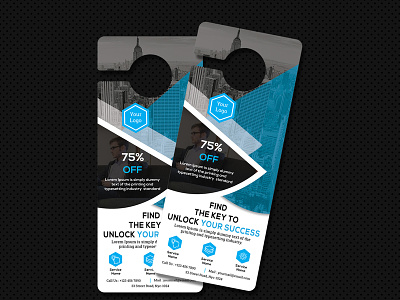 Corporate Door Hanger bank business business flyer business hanger company corporate corporate hanger creative design door hanger flyer global hangers management marketing modern offering providing ready to print seo