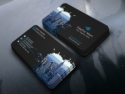 Corporate Business Card 300 dpi bc black blue business card card cmyk color corporate business card creative business card green modern business card modern card name card print professional business card qrcode template vc visiting card