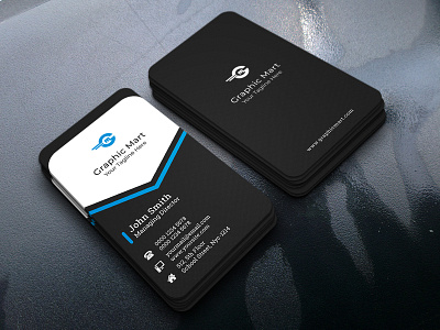 Corporate Business Card 300 dpi bc black blue business card card cmyk color corporate business card creative business card green modern business card modern card name card print professional business card qrcode template vc visiting card