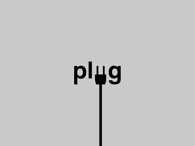 Plug Logotype branding design graphicdesign illustration logo logotype minimal plug simple typography vector
