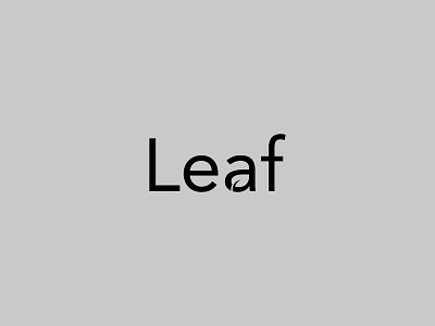 Leaf Logotype branding graphicdesign illustration leaf logo logo designer logodesign logotype negativespace typography