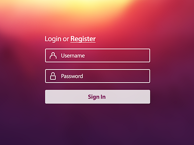 Clean Login UI