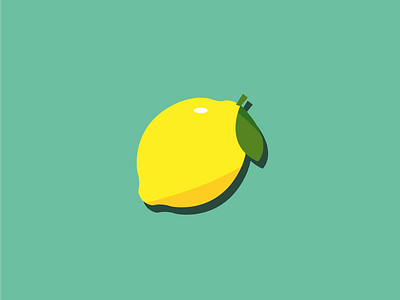 Minimalist 2 design graphic green illustration lemon minimalist vector