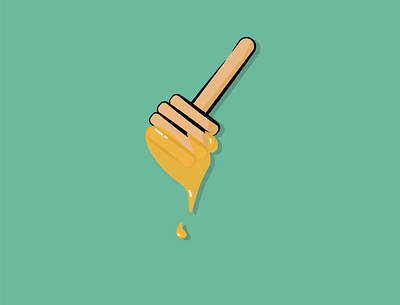 Honey Spoon graphic honey illustration illustrator spoon vector