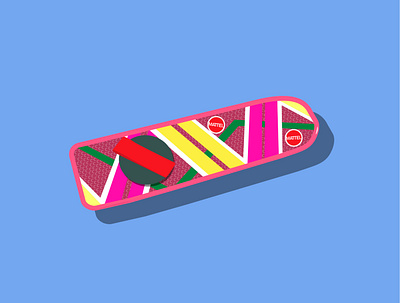 Hoverboard backtothefuture design flatdesign graphic hoverboard illustration illustrator vector