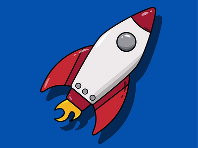 Rocket. blue illustration illustrator rocket space vector