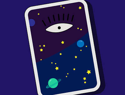 Astro card astro blue card flat illustration flatart graphic illustrator vector