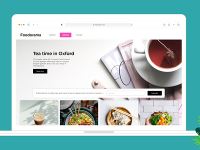 Daily Cacatoes 2: Blog Page blog dailycacatoes design food ui