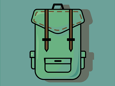 Going Green backpack green illustrator vector