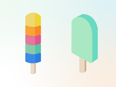 Lollice. colors ice popsicle summer