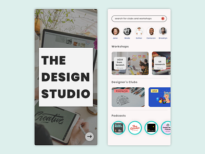 Design Studio App app clubs creative design design app design art designer designers designinpiration designs designstudio podcast studio ui uidesign uiux workshop