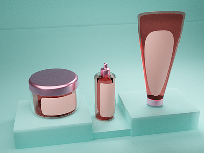 Cosmetics 🧖‍♀️💆🏻‍♀️ 3d blender cosmetics design motion ui ux webdesign