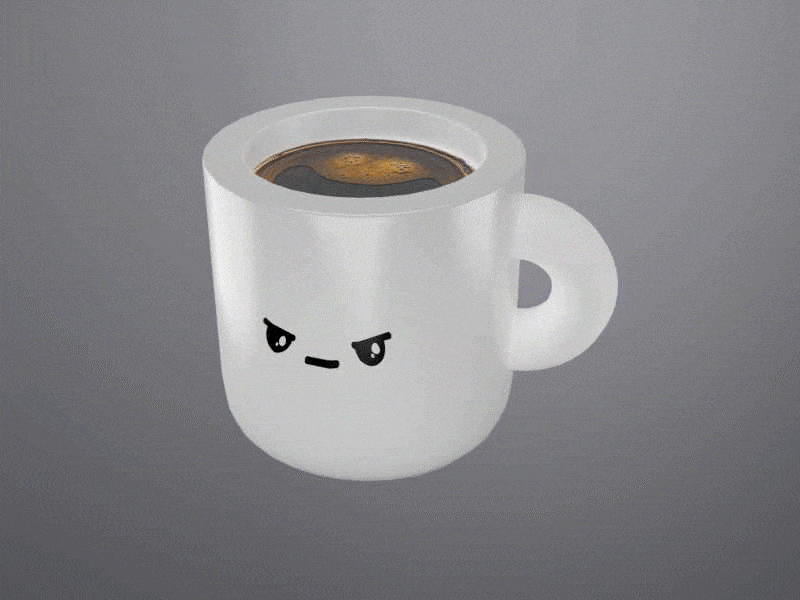 Angry Cup ☕😡 3d angry animation art artistic blender characteranimator color cup design graphic graphic design illustration motion motion graphics ui webdesign