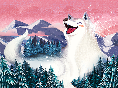 The Nomadic Wolf Series alaska animal bookillustration characterdesign dog illustration illustrator nature