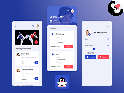 Mobile application - Sports Trainer app coach design mobile sport trainer ui ux