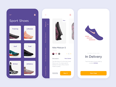 Mobile application - Sport Shoes Shop app design mobile product shoes shop sneakers sport ui ux