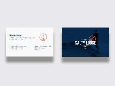 Salty Lodge Business Cards badge branding card cards lettering logo monogram pattern print stationery tag typography