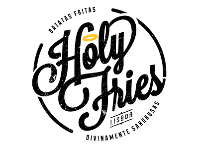 Holy Fries brand branding graphicdesign identity logo logoideas print stationery typography