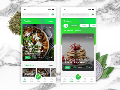 Recipe App Gatherlicious app cookbook iphone mobile recipe app ui user experience design user interface ux