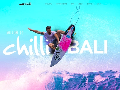 Chilli Surfboards chillin color landing design surf surf board uiux uiuxdesign webdesign