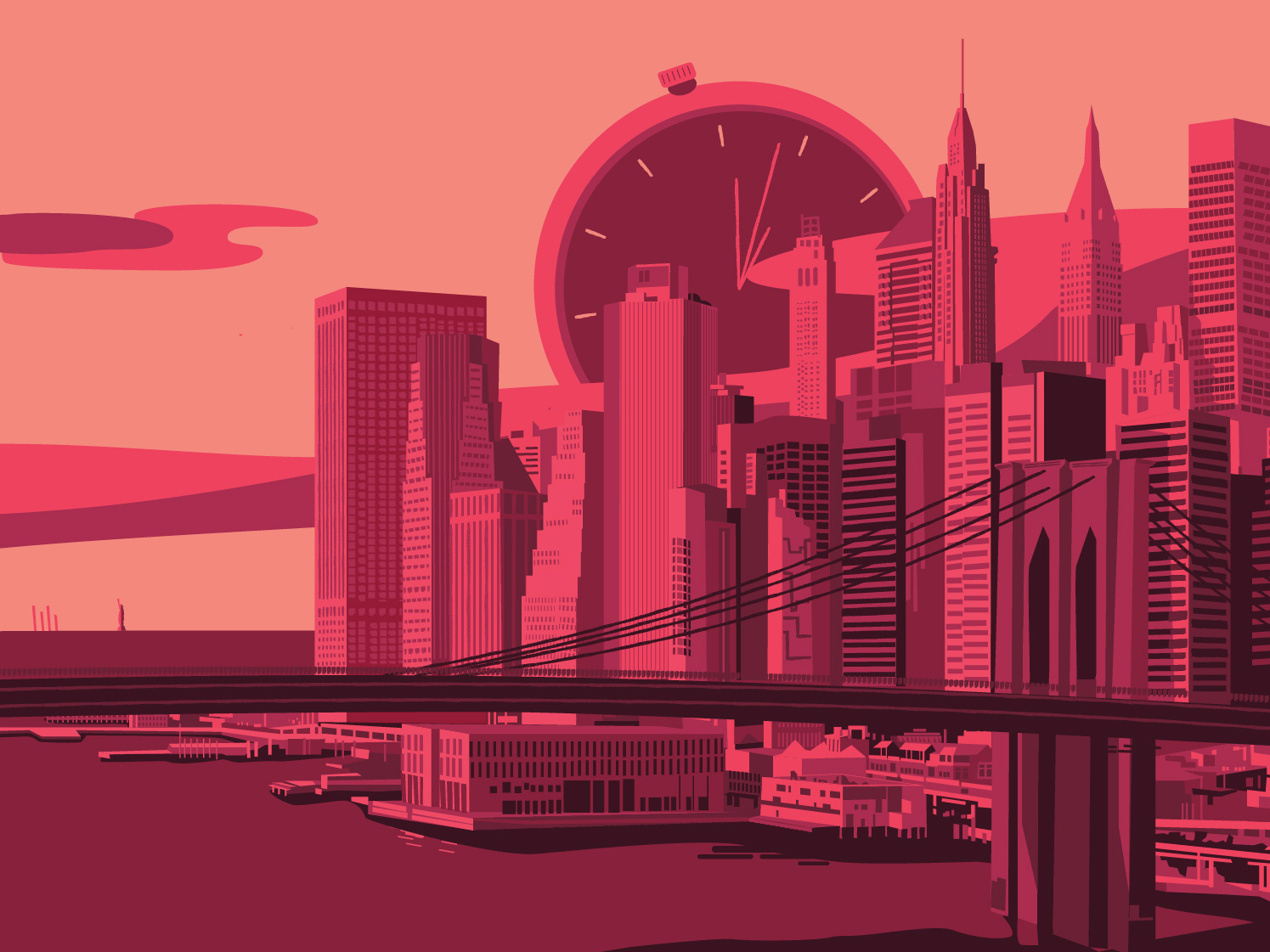 Lookout On Manhattan Bridge by Yu Jen Chen on Dribbble