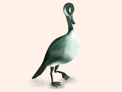 Goose #2 animal bird canadian goose green illustration photoshop spray vector