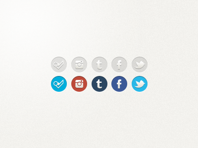 Social Icons for Glossi facebook foursquare icons instagram social tumblr twitter ui