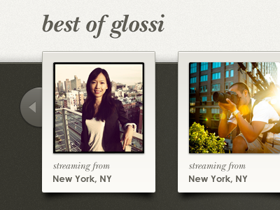 Best Of Glossi - Homepage photo slideshow ui