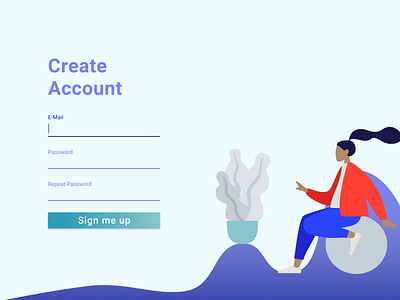 Signup Screen account dailyui design form illustraion signup ui