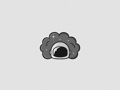 Space Smoke — Logo design astronaut branding cosmonaut flare gray helmet logo logo design logotype noise smoke space stars