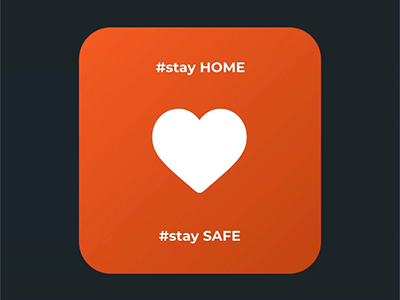 Stay Home - Stay Safe corona coronavirus savelife stay safe stayhome xd animation xd design