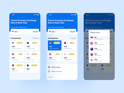 Currency Exchange Rate App currency app currency app design currency exchange rate mobile app design ui design