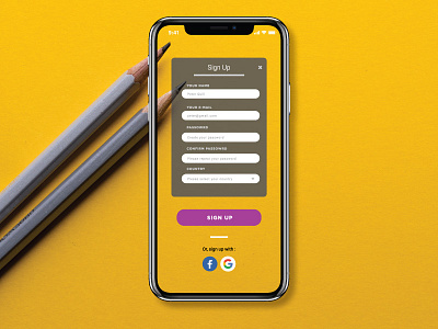 Daily UI #001 | Signup Page ios app design sign up page ui design user interface