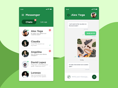 Daily UI #013 | Direct Messaging app design apps design chat messenger apps user experience user interface