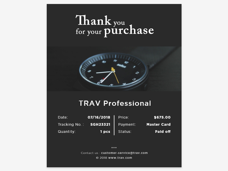 Daily UI #017 | Email Receipt product purchase email purchase user experience email content email receipt user interface